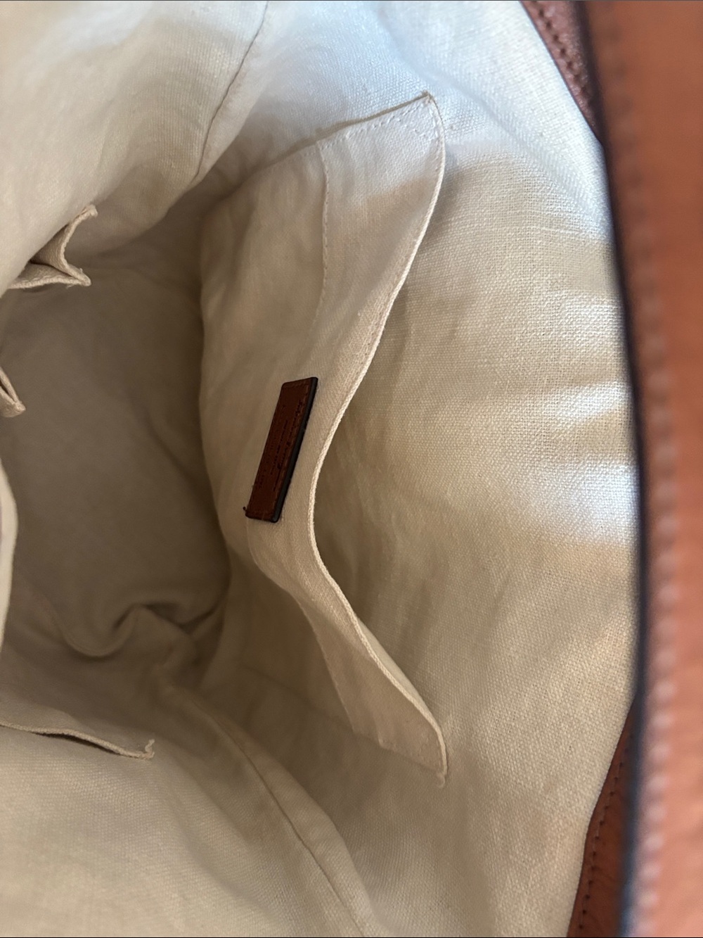 Authentic Vintage Salvatore Ferragamo Cognac Brown Leather Hobo/Bucket Bag - Picture 9 of 16